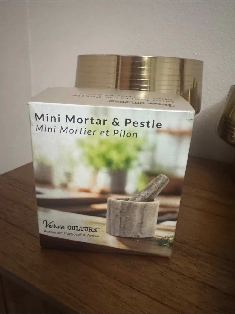 Mini Mortar & Pestle – Stone Gray